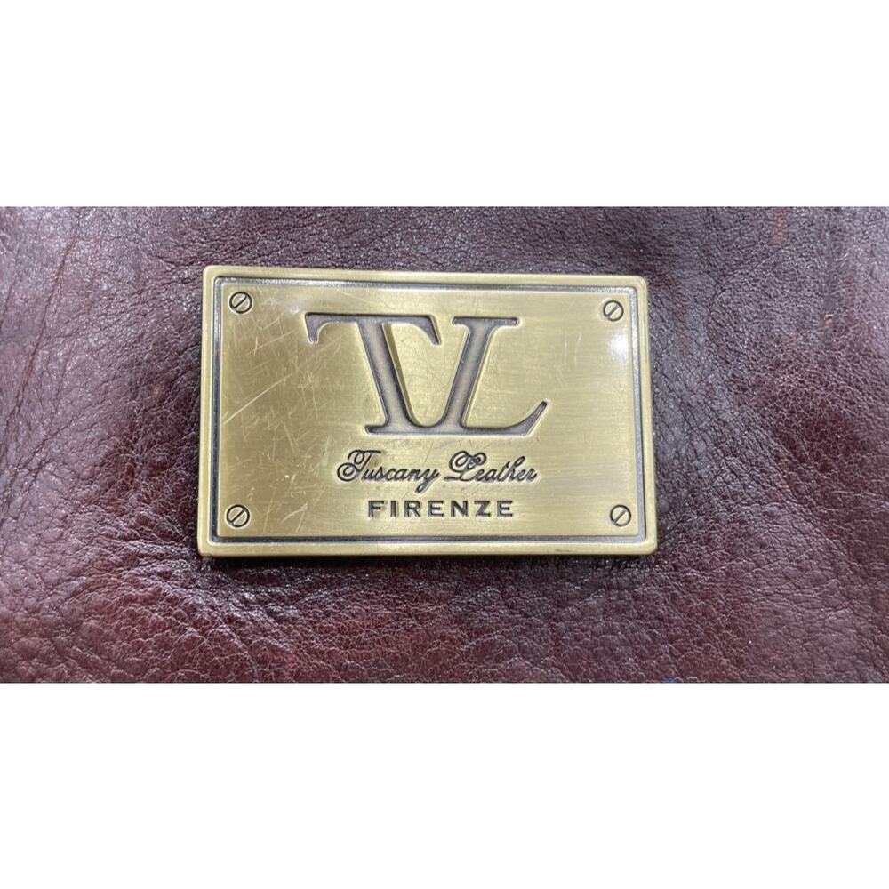 TUSCANY LEATHER  EUC XL TRAVEL WEEKENDER BAG - Picture 9 of 12